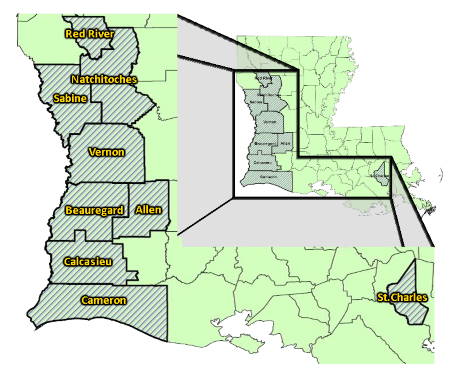 hurricane harvey 9 parish map