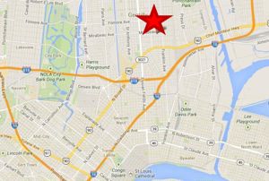 Gentilly Terrace School (map from Google 2014)